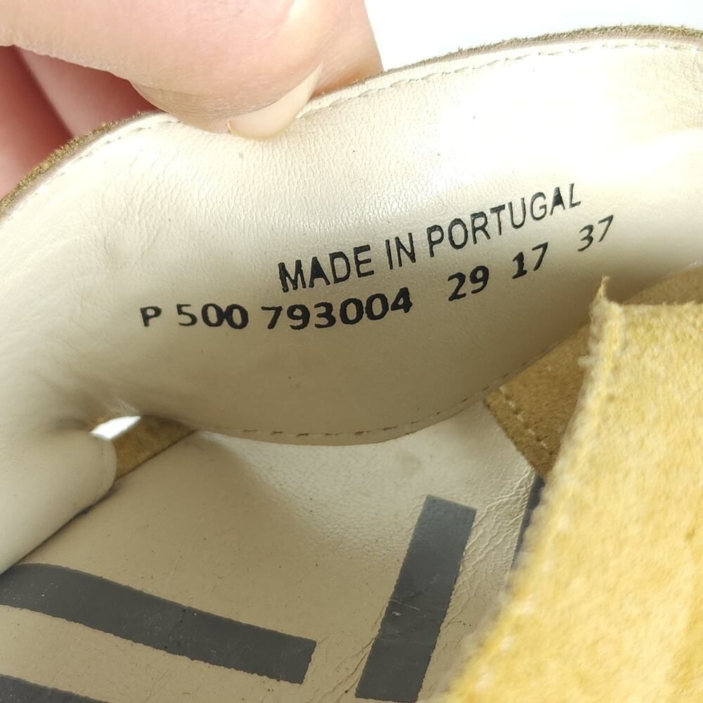 FLY LONDON Women’s Begsfly EU37 US6,5 Yellow Suede Platform Wedge Sandals - Picture 12 of 16